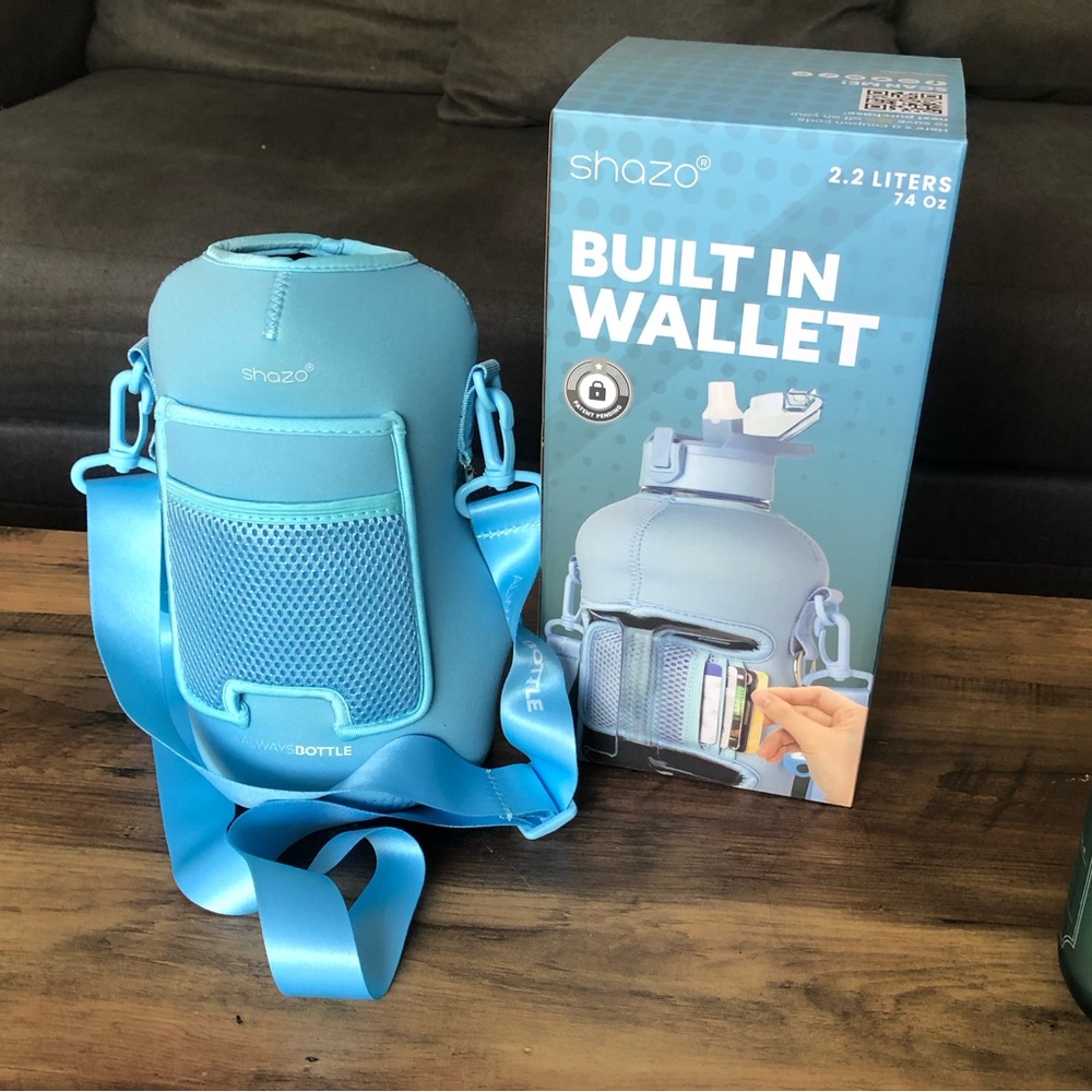 Shazo Insulated Water Bottle Carrier - Aqua Blue